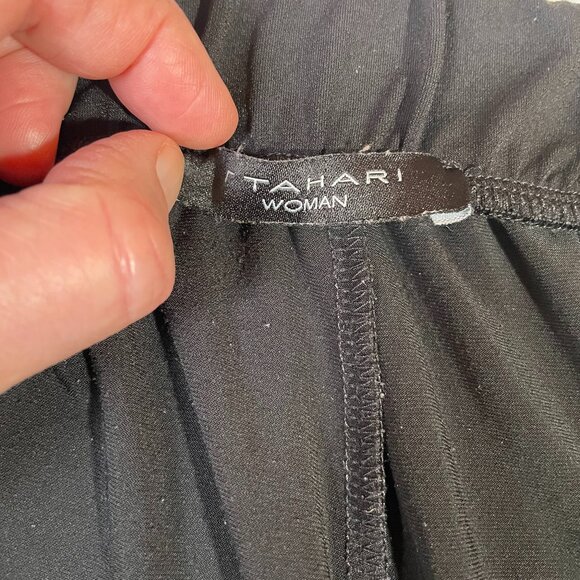 Tahari Black Pants Pull On Stretchy Flowy Day into Evening Size 3X - Picture 9 of 12